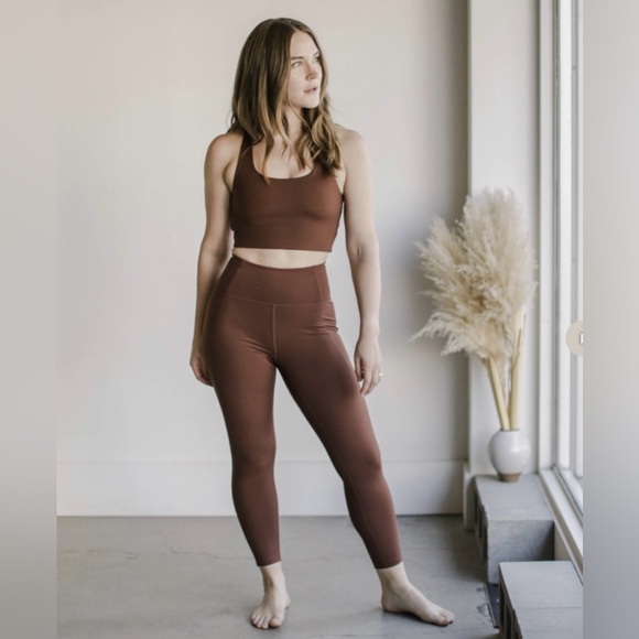 girlfriend collective Pants - Girlfriend Collective Chocolate Brown Leggings